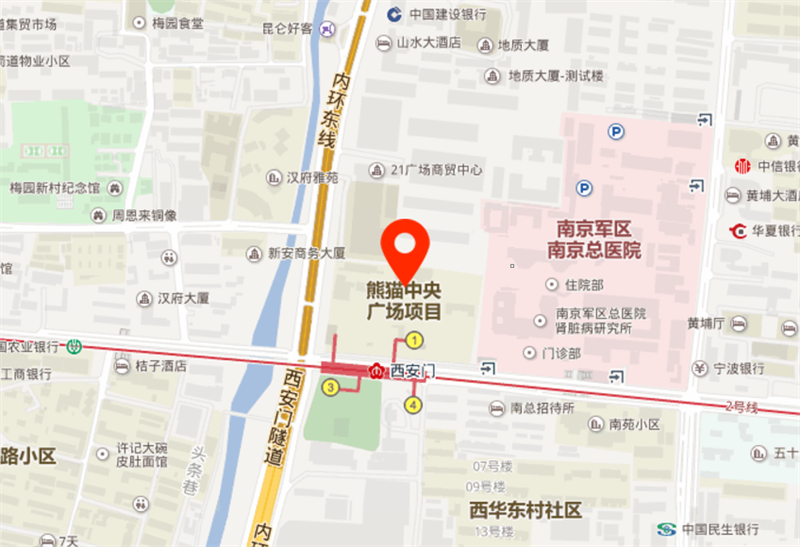熊猫万谷金融科技中心（熊猫中央广场）地图位置